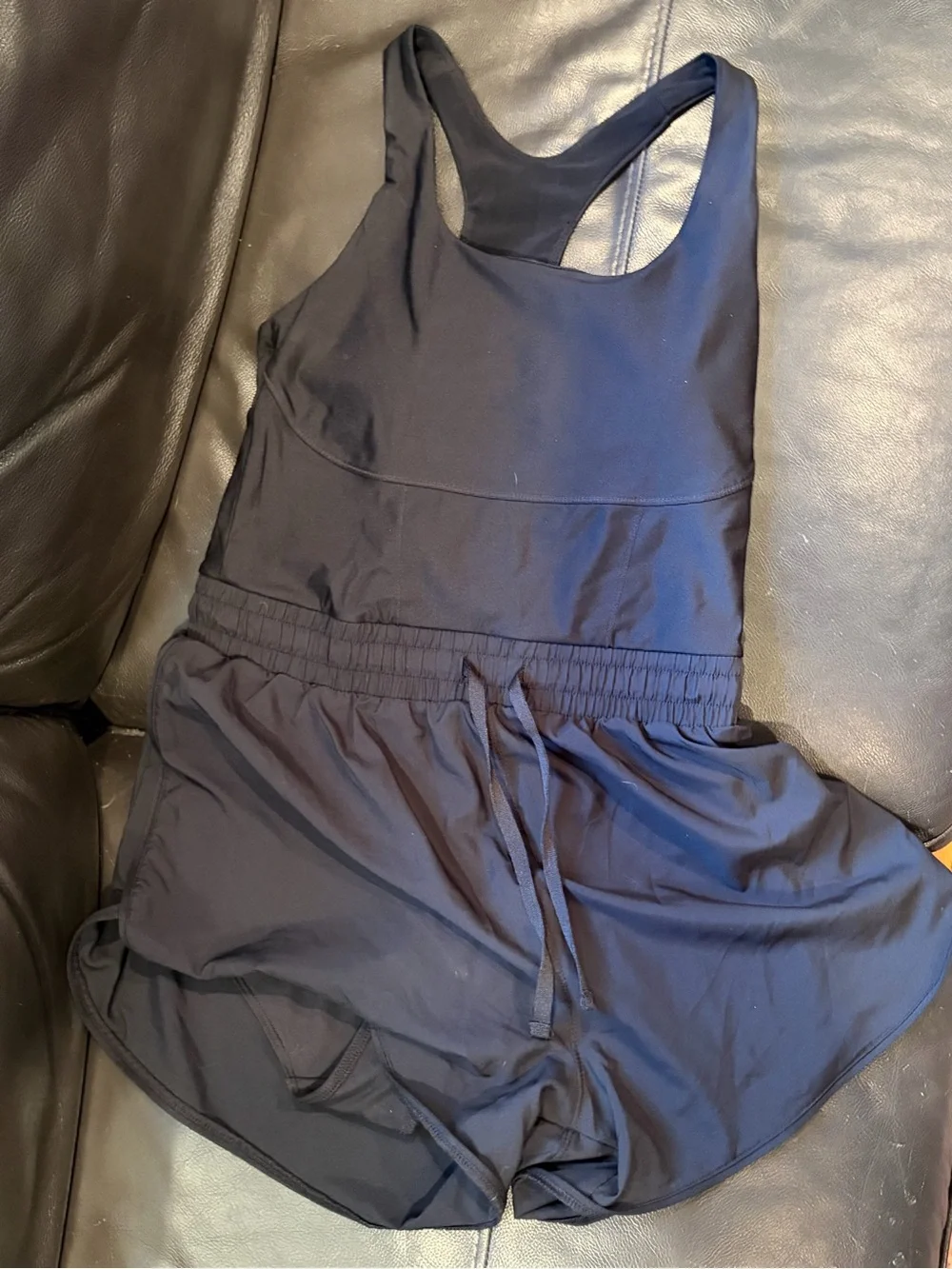 Fabletics Black Racerback Romper - Picture 1 of 3